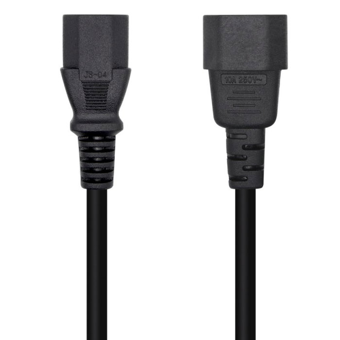 Aisens Cable de Alimentación CPU C13 Hembra a C14 Macho 1,5m Negro
